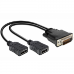 Adaptor Delock 65280, DMS-59 male - 2x HDMI, 0.25m, Black