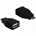 Adaptor Delock 65296, Micro USB-B 2.0 male - USB 2.0 male, Black