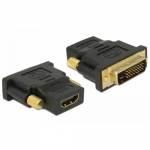 Adaptor Delock 65466, DVI male - HDMI female, Black