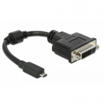 Adaptor Delock 65563, Micro HDMI male - DVI female, Black
