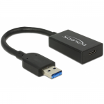 Adaptor Delock 65698, USB 3.1 male - USB-C male, 0.15m, Black