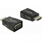 Adaptor Delock 65902, HDMI male - VGA + Micro USB-B female, Black
