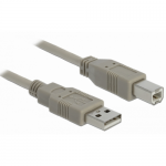 Cablu Delock 82216, USB 2.0 male - USB-B 2.0 male, 3m, Gray