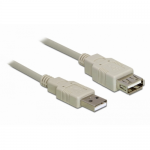 Cablu Delock 82239, USB 2.0 female - USB 2.0 male, 1.8m, Gray