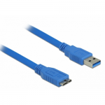 Cablu Delock 82531, USB 3.0 male - Micro USB-B, 1m, Blue