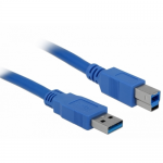 Cablu Delock 82581, USB-A 3.0 male - USB-B 3.0 male, 3m, Blue