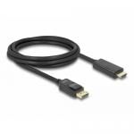 Cablu Delock 82587, DisplayPort male - HDMI male, 2m, Black