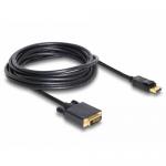Cablu Delock 82593, DisplayPort male - DVI-D male, 5m, Black