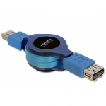 Cablu Delock 82649, USB 3.0 female - USB 3.0 male, 1m, Blue