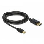 Cablu Delock 82699, Mini DisplayPort male - DisplayPort male, 3m, Black