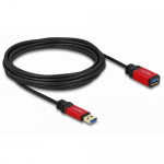 Cablu Delock 82754, USB 3.0 male - USB 3.0 female, 3m, Black-Red