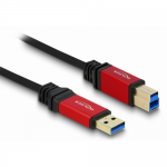 Cablu Delock 82759, USB 3.0 male - USB-B male, 5m, Black-Red