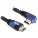 Cablu Delock 82956, HDMI male - HDMI male angled, 2m, Black-Blue
