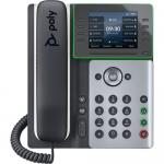Telefon IP Poly by HP Edge E350, 8 Linii, PoE, Black-Silver