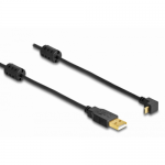 Cablu Delock 83148, USB-A male - Micro USB-B male, 1m, Black