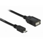 Cablu Delock 83183, Micro USB-B - USB 2.0, 0.50m, Black