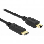 Cablu Delock 83336, USB-C male - Mini USB-B male, 2m, Black