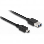 Cablu Delock 83365, USB 2.0 male - Mini USB-B male, 5m, Black