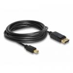 Cablu Delock 83479, Mini DisplayPort male - DisplayPort male, 5m, Black