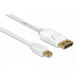 Cablu Delock 83484, Mini DisplayPort male - DisplayPort male, 5m, White