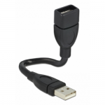 Cablu Delock 83497, USB 2.0 male - USB 2.0 female, 0.15m, Black