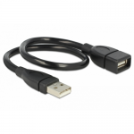 Cablu Delock 83498, USB 2.0 male - USB 2.0 female, 0.35m, Black