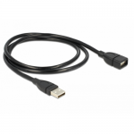 Cablu Delock 83500, USB 2.0 male - USB 2.0 female, 1m, Black