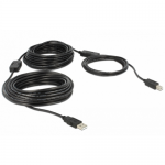 Cablu Delock 83557, USB-A male - USB-B, 20m, Black