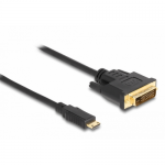 Cablu Delock 83583, Mini HDMI-C male - DVI male, 2m, Black