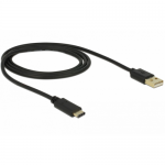 Cablu de date Delock 83600, USB 2.0 male - USB-C, 1m, Black