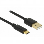 Cablu de date Delock 83669, USB 2.0 male - USB-C male, 4m, Black