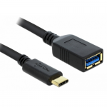 Cablu Delock 83677, USB-C 3.1 male - Micro USB-B male, 1m, Black