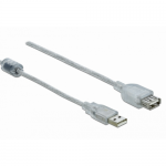 Cablu Delock 83881, USB 2.0 male - USB 2.0 female, 1m, Clear