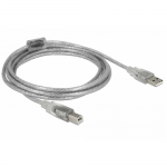 Cablu Delock 83895, USB 2.0 male - USB-B male, 3m, CLear