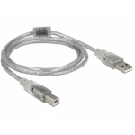 Cablu Delock 83899, USB 2.0 male - Micro USB-B male, 1.5m, Clear