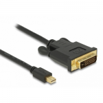 Cablu Delock 83990, mini DisplayPort male - DVI male, 3m, Black
