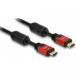 Cablu Delock 84333, HDMI male - HDMI male, 2m, Black-Red