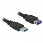 Cablu Delock 85058, USB 3.0 Male - USB 3.0 Female, 5m, Black