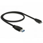 Cablu Delock USB 3.0 Male - Micro USB 3.0 Tip B Male, 0.5m, Black