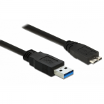 Cablu Delock 85073, USB 3.0 male - micro USB-B male, 1.5m, Black