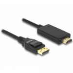 Cablu Delock 85319, DisplayPort male - HDMI male, 5m, Black