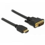 Cablu Delock 85654, HDMI male - DVI male, 2m, Black