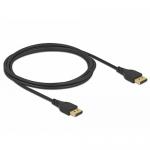 Cablu Delock 85910, DisplayPort male - DisplayPort male, 2m, Black