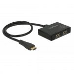 Splitter KVM Delock 87700, HDMI - 2x HDMI, Black