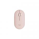 Mouse Optic Logitech Pebble M350, Bluetooth/USB Wireless, Pink
