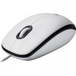 Mouse Optic Logitech Mouse M100 Refresh 2022, USB, White-Black