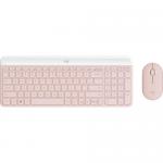 Kit Wireless Logitech MK470 - Tastatura, USB Wireless, Layout US, Rose + Mouse Optic, USB Wireless, Rose