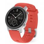 Smartwatch Huami Amazfit GTR, 1.2inch, curea silicon, Silver-Coral red