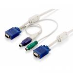 Cablu KVM Level One ACC-2101, VGA + PS/2, VGA, 1.8m, White