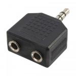 Adaptor audio Logilink CA1002, 3.5 mm - 2x 3.5 mm, Black